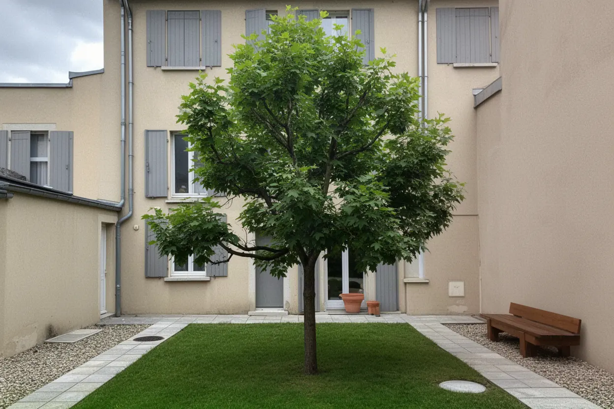 Érable dense avant élagage à Grenoble